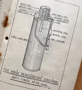ORIGINAL WW2 BRITISH ARMY FIREARMS HISTORY PAMPHLET #13: GREN/SUPPLEMENT 2, 1941 - Picture 1 of 9