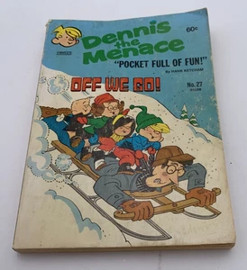 Vintage 1976 Dennis the Menace Pocket Full of Fun #27 - Off We Go! Hank Ketcham - Picture 1 of 8