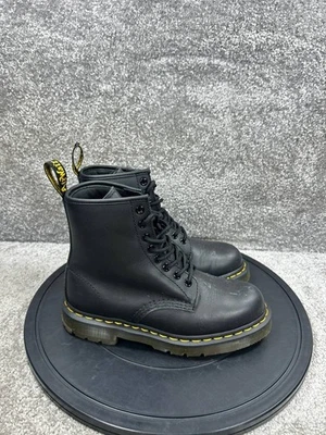 Bota Dr Martens para mujer talla 7 US 1460 antideslizante punta suave trabajo cuero negro Foto 1 de 4