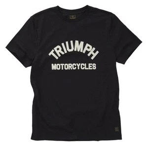Genuine Triumph T-Shirt Burnham Jet Black T Shirt Triumph Logo Tee - Picture 1 of 1