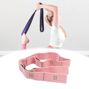 Resistance Band Portable Yoga Stretching Strap for Stretching Workouts Home - Picture 1 of 23