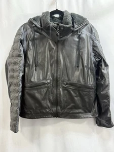 Columbia OutDry Women’s Size Large Black Fuex Fur Waterproof MOTO Hoodie Jacket - Picture 1 of 16