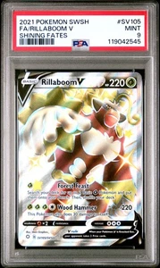Rillaboom V PSA 9 2021 Pokemon Sword & Shield Shining Fates #SV105 - Bild 1 von 2