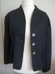 tolle Sommer Blazer Jacke kurz wie Leinen schwarz Gr XL 44 , AA 57 v. SilkRoad - Bild 1 von 11
