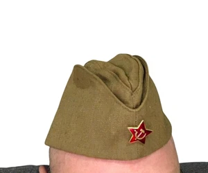 Sombrero de Servicio Soldado del Ejército Ruso de la Unión Soviética de Colección Años 80 Pilotka Talla 57 - Imagen 1 de 11