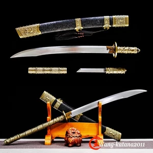 Chinese Kangxi Dao Broadsword & Short Knife 2 IN 1 Sharp Sword Horse chop saber - Picture 1 of 20