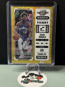2022-23 Panini Contenders Optic - Rookies Ochai Agbaji #12 Gold Prizm /10 (RC) - Bild 1 von 3