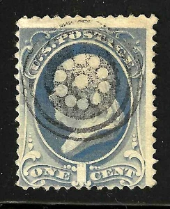 Sc #206 CIRCULAR GEOMETRIC Fancy Cancel 1 Cent Franklin Banknote 1883 US 50B61 - Picture 1 of 3