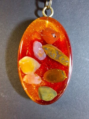 Orgonit Anhänger Orgon Schutz Karneol Achat Tigerauge Roter Jaspis Aventurin  - Bild 1 von 4