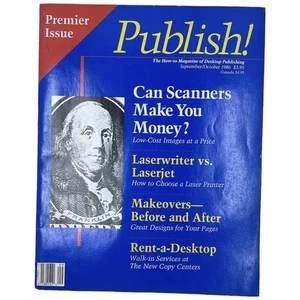 Publish! Magazine Premier Issue Sept/Oct 1986 Vintage Desktop Publishing Guide - Picture 1 of 7