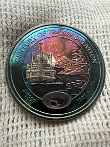 1997 Klondike Gold Rush Silver Medal with nice toning on obverse - Picture 1 of 2