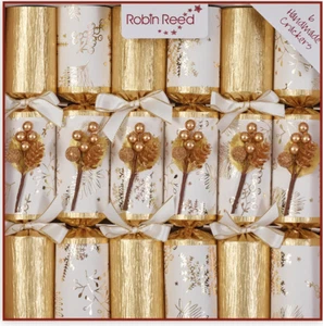 Christmas Carol Gold Large Handmade Luxury Christmas Crackers (6 Pack) - Picture 1 of 2