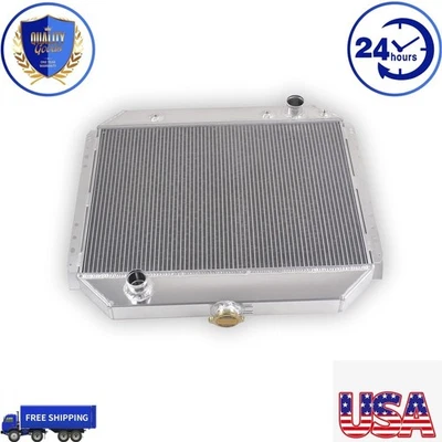 4-Row Radiator For Ford F-Series F100 F150 F250 F350 Truck Bronco 1965 1966-1979 Foto 1 de 4