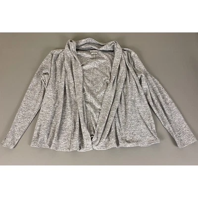 Van Heusen Cardigan Sweater Women's XL Gray Open Front  Knit Lightweight - Image 1 of 4