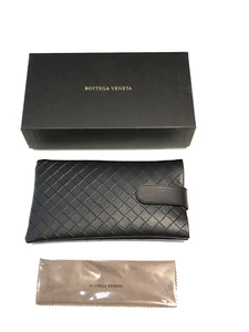 Set custodia occhiali da sole Bottega Veneta marrone tessuto grande astuccio autentico - Foto 1 di 4