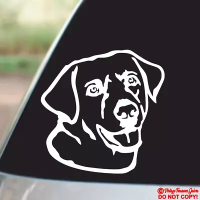 LABRADOR RETRIEVER DOG LAB FACE Vinyl Decal Sticker Car Window Bumper PET ANIMAL - Image 1 of 2