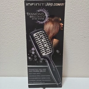 Conair BC7N Infiniti PRO Diamond Brilliance Hot Paddle Brush - Black - Picture 1 of 4