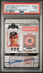 2008 Press Pass Stealth Jeff Gordon Auto /25 Maximum Access #MAJG PSA 9 MINT - Picture 1 of 2