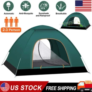 2-3 Person Pop Up Tents Waterproof Windproof Instant Tent for Camping Hiking - Picture 1 of 10
