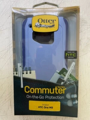 New In Box Otterbox Commuter HTC One M9 Black Lavender Turquoise - Image 1 of 4
