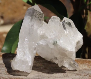 146 Grams Natural Clear Quartz Crystal Unique Cluster Formation Raw & Rough - Foto 1 di 18