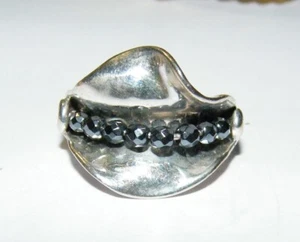 Hagit Gorali Israel 925 Sterling Silver Ring - size 7 - Picture 1 of 7
