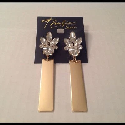 Pendientes colgantes Thalia Sodi tono dorado Foto 1 de 2