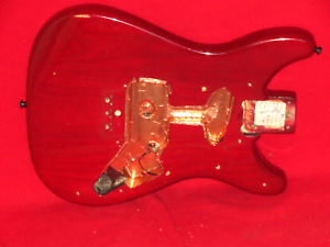 Fender 1980 USA Transparent Red Lead II Ash Body