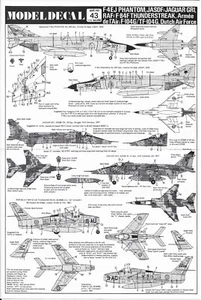 MD043 Modeldecal 1:72 RAF Sepecat Jaguar GR.1, Lockheed F-104G Starfighter - Bild 1 von 4