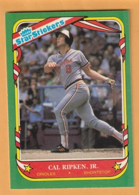 Cal Ripken Baltimore Orioles 1987 Fleer Star Stickers #101 HOF 5Y - Image 1 of 2