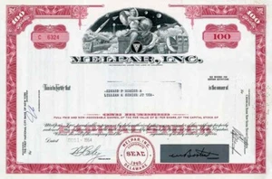 1964 Melpar Inc Stock Certificate - Picture 1 of 1