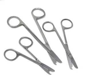 3 Assorted Stainless Steel Embroidery Supplies Stitch Scissors 3.5" 4.5" 5.5" - Picture 1 of 6