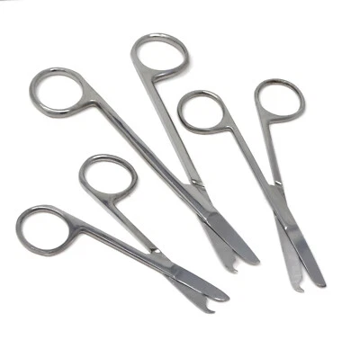 3 Assorted Stainless Steel Embroidery Supplies Stitch Scissors 3.5" 4.5" 5.5" - Image 1 of 4