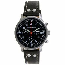 Aristo Men's Messerschmitt Watch Aviator Watch Chronograph ME-3H202 Leather
