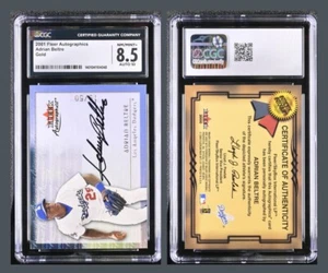 2001 Fleer Autographics Adrian Beltre Gold Auto /50 CGC 8.5 - Picture 1 of 1