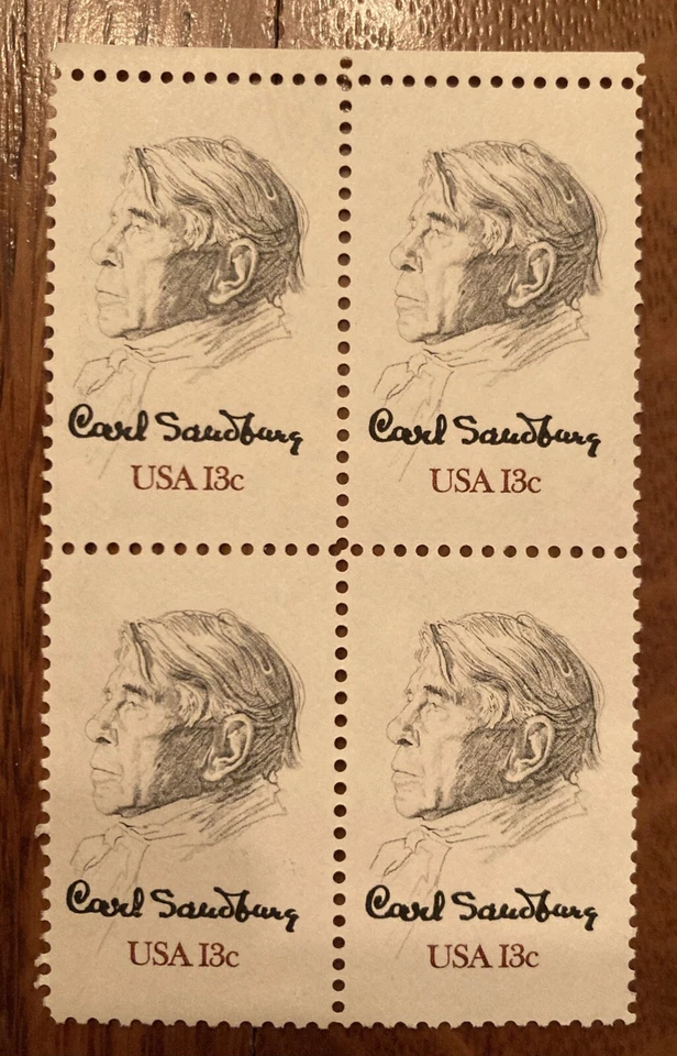 Block of 4 Carl Sandburg U.S. Stamps - Image 1 of 1