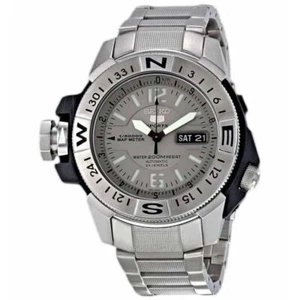Seiko 5 Sport SKZ221K1 Map Meter 200M Grey Dial SKZ221 Automatic Men Watch New  - Picture 1 of 1