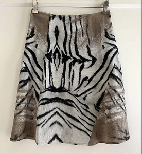 Roberto Cavalli Just Tiger Animal Print Mini Skirt Size 42 - Picture 1 of 5