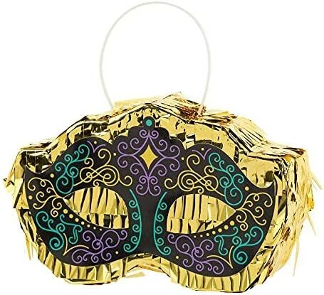 A Night In Disguise Masquerade Mask Mardi Gras Party Decoration Mini Pinata - Image 1 of 1
