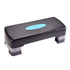 3-Level Aerobic Step Deck , Adjustable to 4"-6"-8" Heights, Black/Gray/Blue