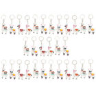 30pcs Alpaca Keychain Cartoon Animal Key Ring Backpack Charm Random Color
