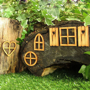 House Miniature Fairy Elf Door Dollhouse Garden Micro Landscape Wooden Craft