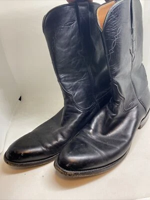 Lucchese Classics black leather roper boots men’s size 10.5 A L8000 49621 Nice - Image 1 of 4