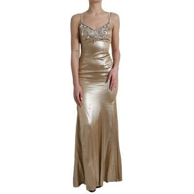 Vestido DOLCE & GABBANA Metálico Dorado Cristal Embellecido Vestido IT40/US6/S 14250usd Foto 1 de 4