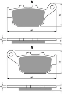 Goldfren Brake Pads Rear For Honda NC 750 D Integra Scooter 2014-2021 - Picture 1 of 2