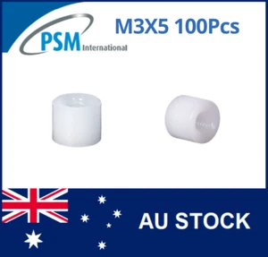 M3 X 5 PSM SPACER ROUND FEMALE / FEMALE ACETAL SPA04ACM35MM 100PCS - Picture 1 of 5