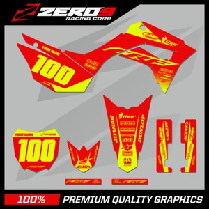 Kit de gráficos MX personalizados: calcomanías gráficas de motocross HONDA CRF 125F BLOQUE ROJO/YEEL-F - Imagen 1 de 6