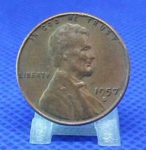 1957 d Wheat Penny Die Chip on Wheat Ears - Picture 1 of 4