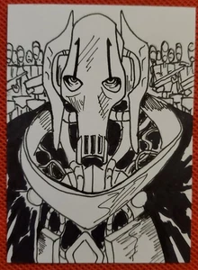 2008 star wars GENERAL GRIEVOUS sketch card art THANH BUI aceo not topps CLONE - Picture 1 of 6