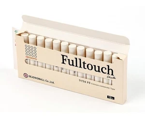 HAGOROMO Fulltouch White Chalk 1 Box (12 Pcs) Non-Toxic, Eco-Friendly KR - Picture 1 of 2